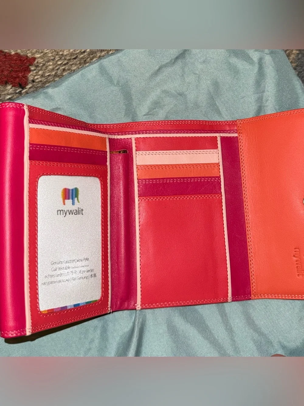 Mywalit Double Flap Leather Wallet *NWT